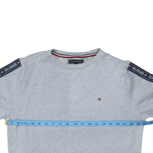 Tommy Hilfiger Men's Grey Logo Tape Sweatshirt Size M