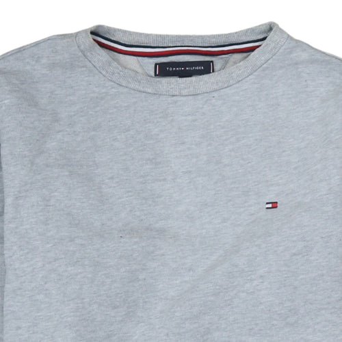 Tommy Hilfiger Men's Grey Logo Tape Sweatshirt Size M