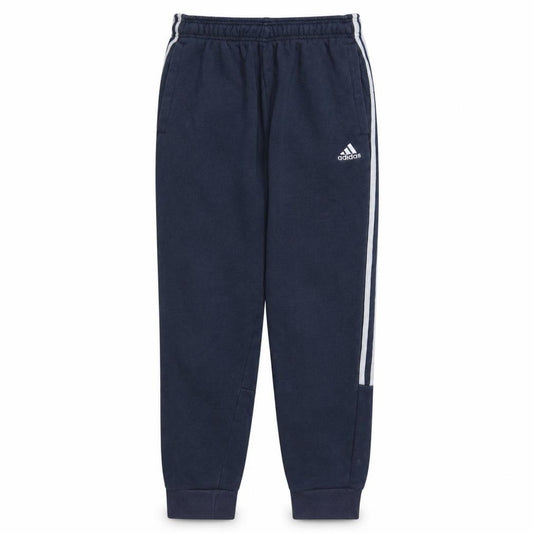 Front view of adidas Men's Blue Jogger Sweatpants S Regular Fit Fleece Activewear