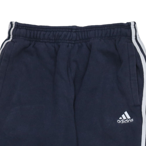 adidas Men's Blue Jogger Sweatpants S Regular Fit Fleece Activewear