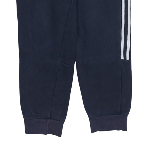 adidas Men's Blue Jogger Sweatpants S Regular Fit Fleece Activewear