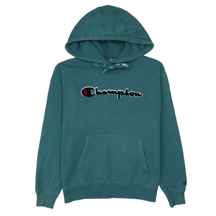 Champion Men's Green XS Pullover Hoodie Embroidered Logo