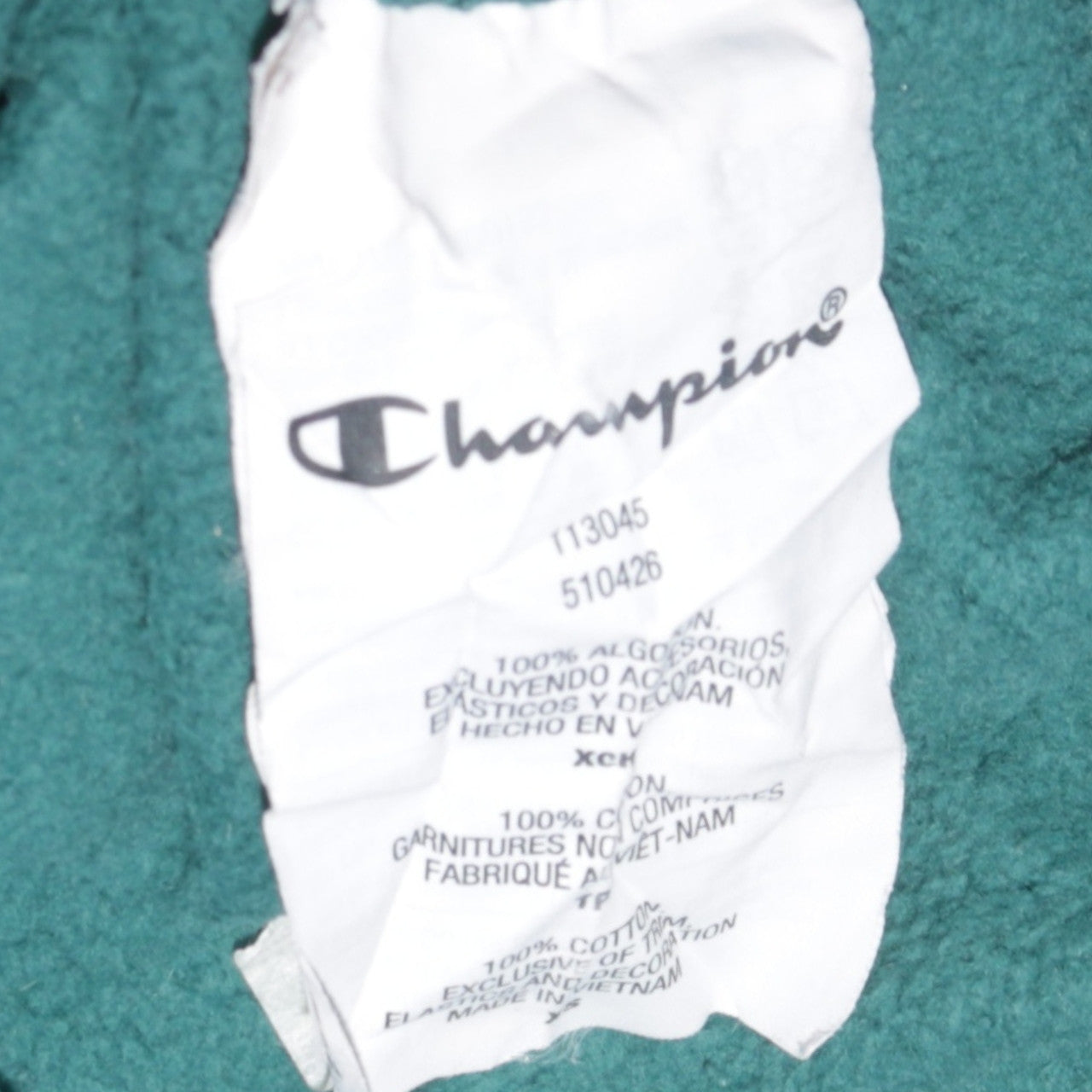 Champion Men's Green XS Pullover Hoodie Embroidered Logo