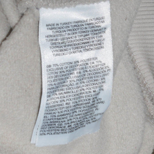 The North Face Womens Beige Pullover Hoodie Size S Cotton Blend