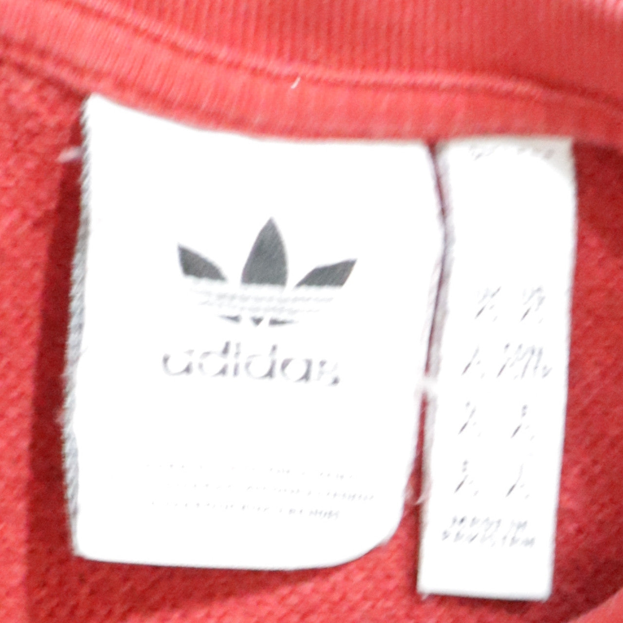 Adidas Mens Red Crew Neck Long Sleeve Pullover Sweatshirt L