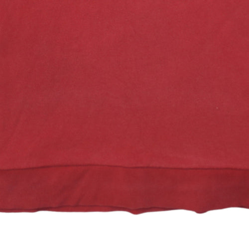 Adidas Mens Red Crew Neck Long Sleeve Pullover Sweatshirt L