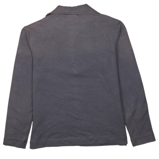 Reebok Womens Grey 1/2 Zip Sweatshirt Size 14 L Cotton Blend