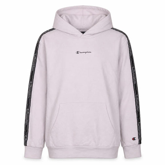 Champion Girls White Pullover Hoodie 11-12 Years Logo Trim Fleece Top