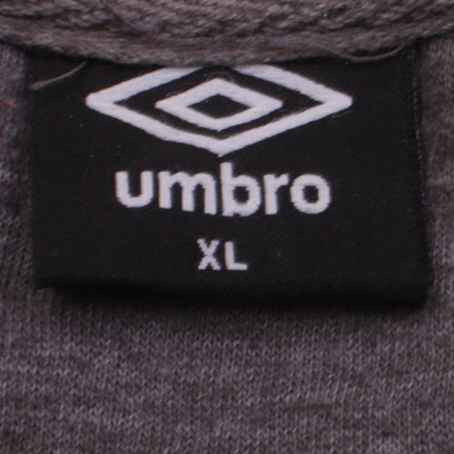 Umbro Men's Grey XL Full Zip Sweatshirt with Logo