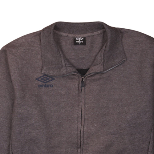 Umbro Men's Grey XL Full Zip Sweatshirt with Logo