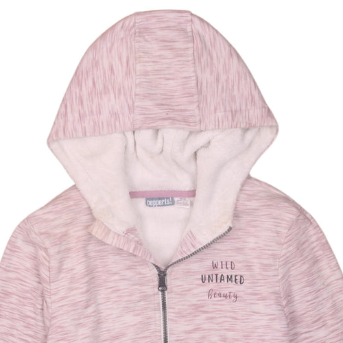 Pepperts Teens Pink Full Zip Hoodie 158/164 Lined Soft Fleece