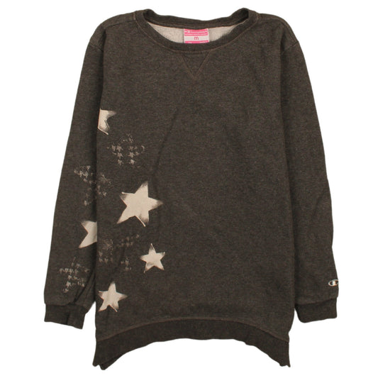 Champion Boys Brown Star Print Pullover Sweatshirt M 9-10 Years