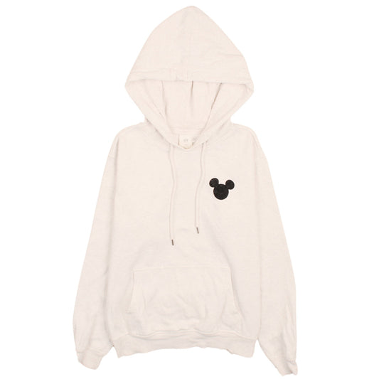 H&M Disney Women Beige Mickey Hoodie XS Pullover Hooded Sweatshirt