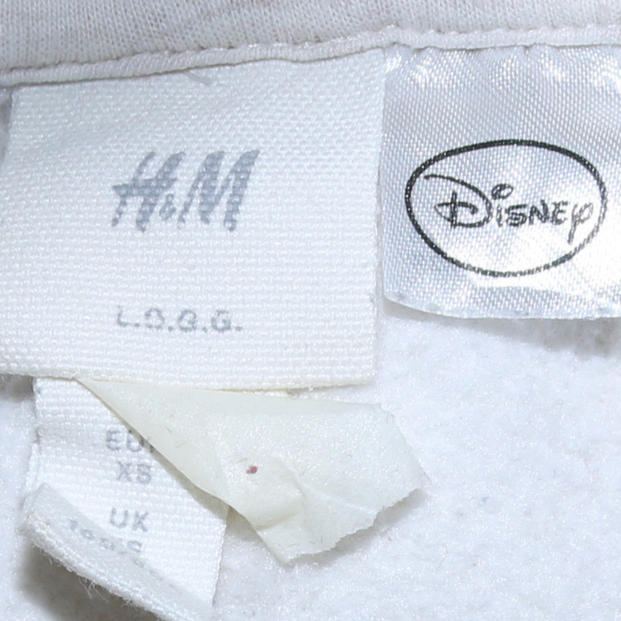 H&M Disney Women Beige Mickey Hoodie XS Pullover Hooded Sweatshirt