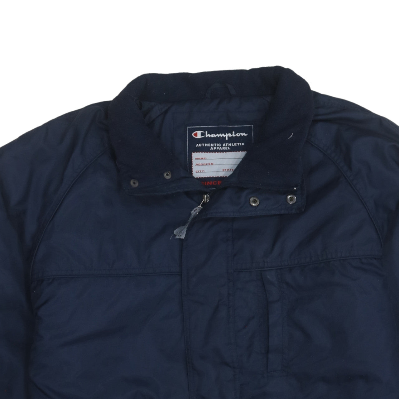 Champion Men's Blue Mid-Length Parka Jacket Size L Water Resistant