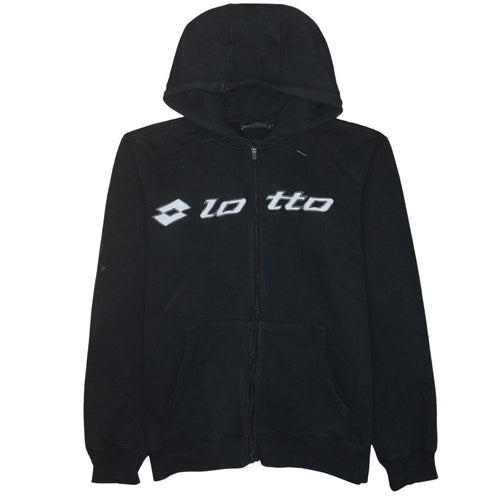 Lotto Men's Black Full Zip Hoodie Size L Sportswear Fleece