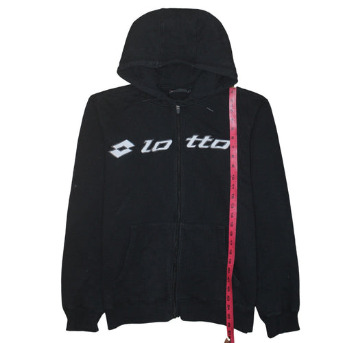 Lotto Men's Black Full Zip Hoodie Size L Sportswear Fleece