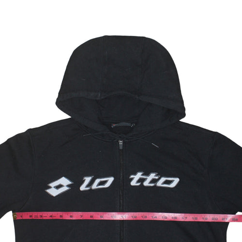 Lotto Men's Black Full Zip Hoodie Size L Sportswear Fleece