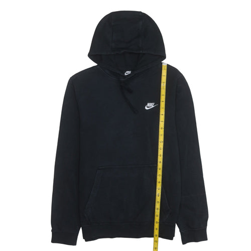 Nike Mens Black Pullover Hoodie M Logo Fleece Sweatshirt
