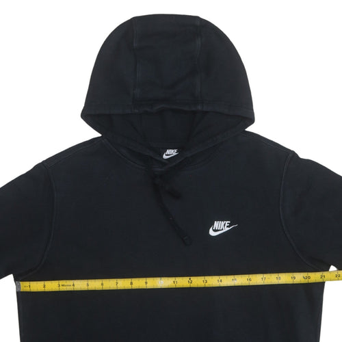 Nike Mens Black Pullover Hoodie M Logo Fleece Sweatshirt