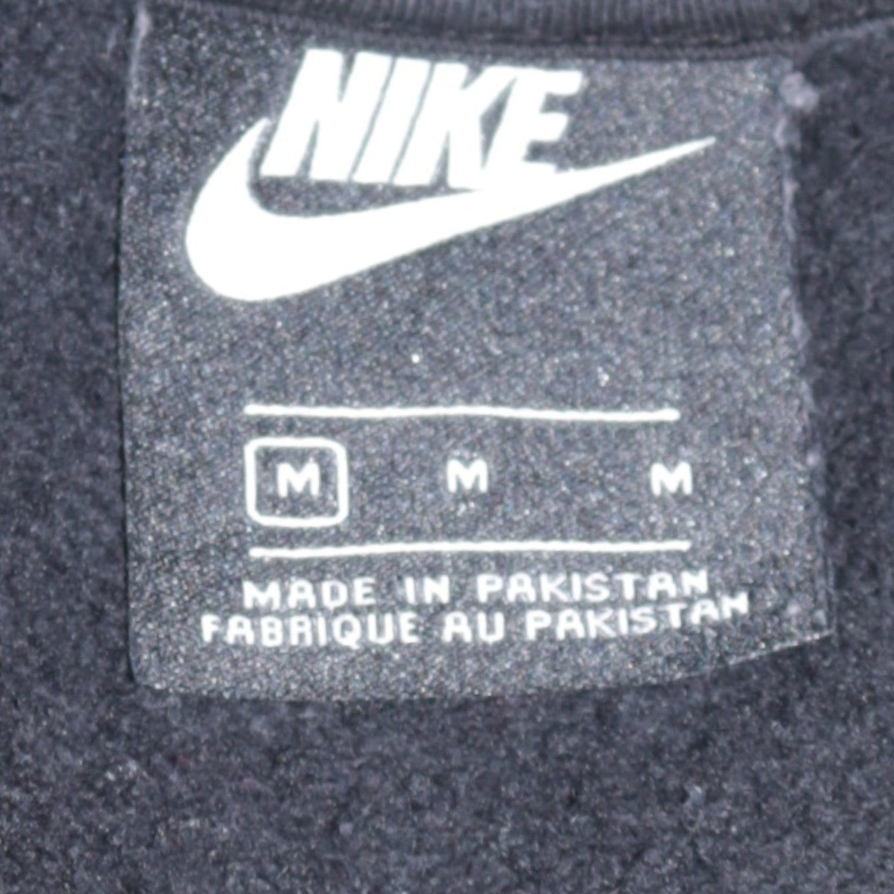 Nike Mens Black Pullover Hoodie M Logo Fleece Sweatshirt
