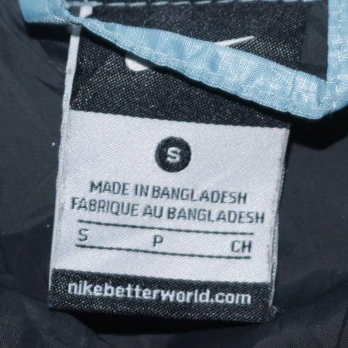Nike Boys Blue Colourblock Puffer Jacket Size S Full Zip Winter Coat