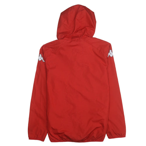 Kappa Boys Red Lewes FC Juniors Hooded Windbreaker Jacket Size S