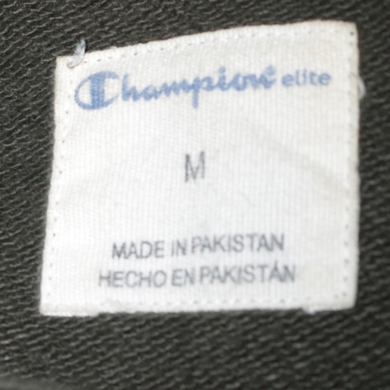 Champion Men's Black Pullover Hoodie M Embroidered Logo Fleece