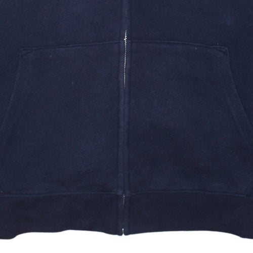 GAP Men's Navy Blue Full Zip Hoodie XL Classic Logo Cotton Blend