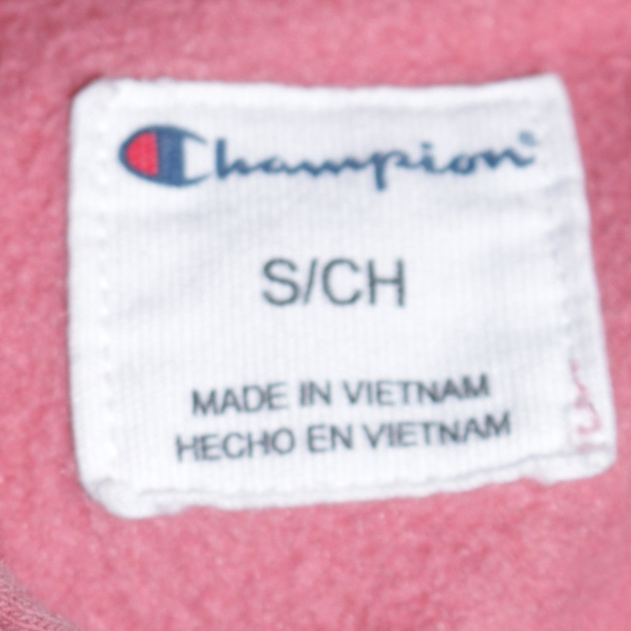 Champion Women's Pink Pullover Hoodie S Cotton Blend Logo Sweatshirt