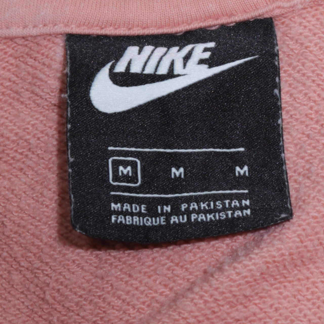 Nike Womens Pink Full Zip Hoodie Size M 80% Cotton Casual Sweatshirt