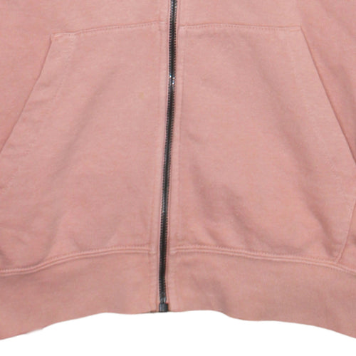 Nike Womens Pink Full Zip Hoodie Size M 80% Cotton Casual Sweatshirt