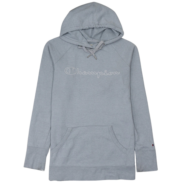 Champion Men's Grey Medium Pullover Hoodie with Embroidered Logo