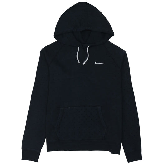 Nike Womens Black Pullover Hoodie Size M Cotton Blend Athletic Fit