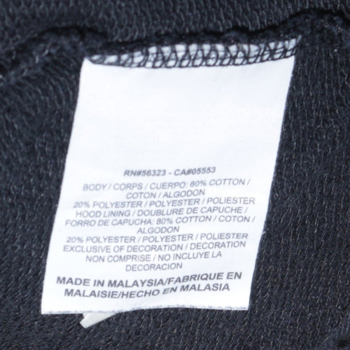 Nike Womens Black Pullover Hoodie Size M Cotton Blend Athletic Fit