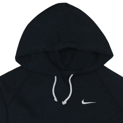 Nike Womens Black Pullover Hoodie Size M Cotton Blend Athletic Fit
