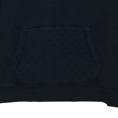 Nike Womens Black Pullover Hoodie Size M Cotton Blend Athletic Fit