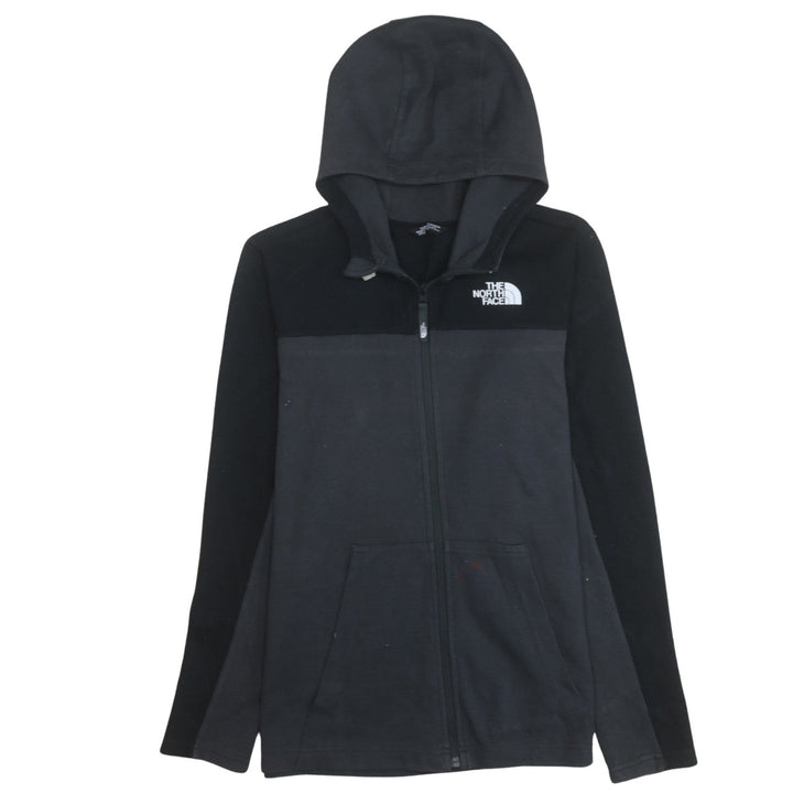 The North Face Boys Black Full Zip Hoodie Size L Cotton Blend Outdoor