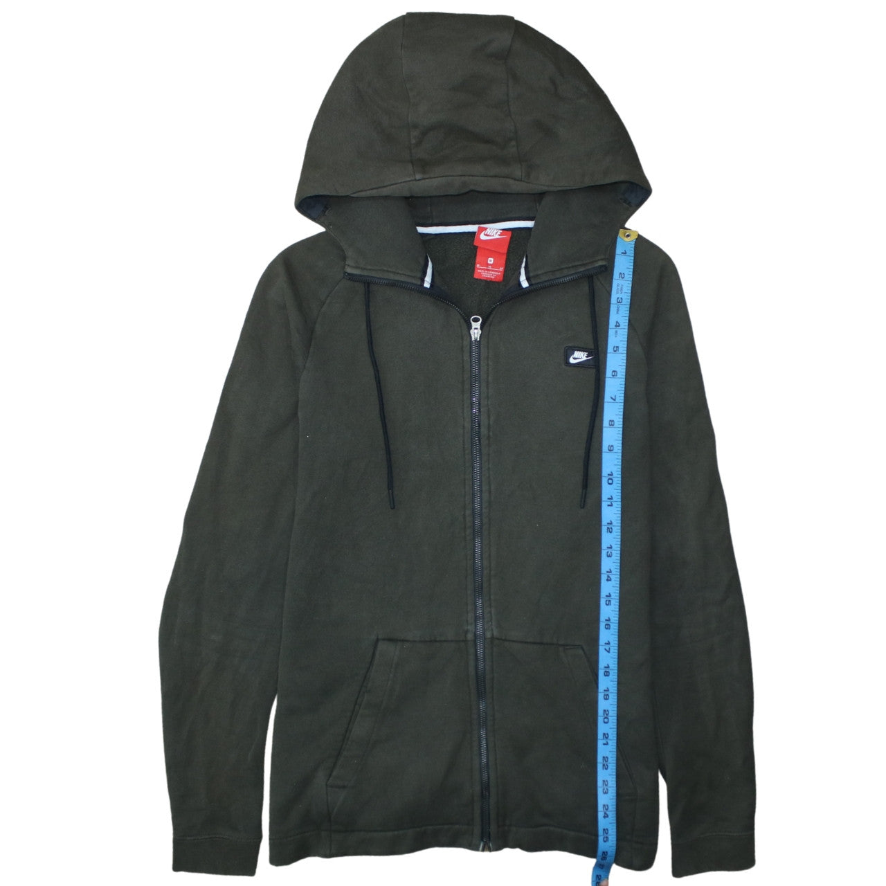 Nike Men's Green Full Zip Hoodie M Logo Sportswear Jacket
