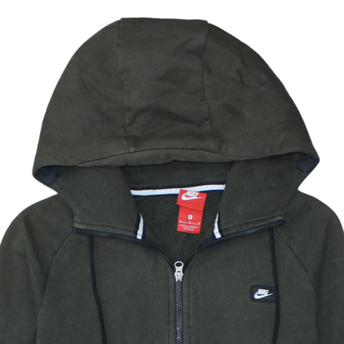 Nike Men's Green Full Zip Hoodie M Logo Sportswear Jacket