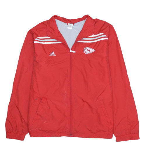 Adidas Men's Red XL Windbreaker Jacket Football Sports Zip Up