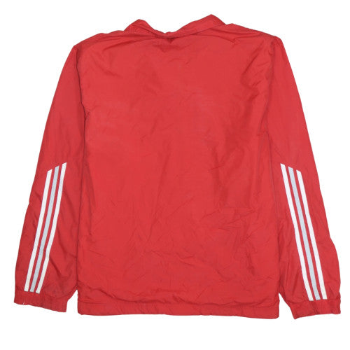 Adidas Men's Red XL Windbreaker Jacket Football Sports Zip Up