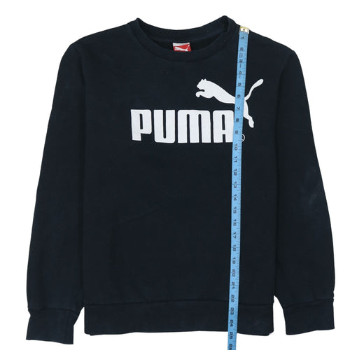 Puma Mens Black L Logo Pullover Sweatshirt