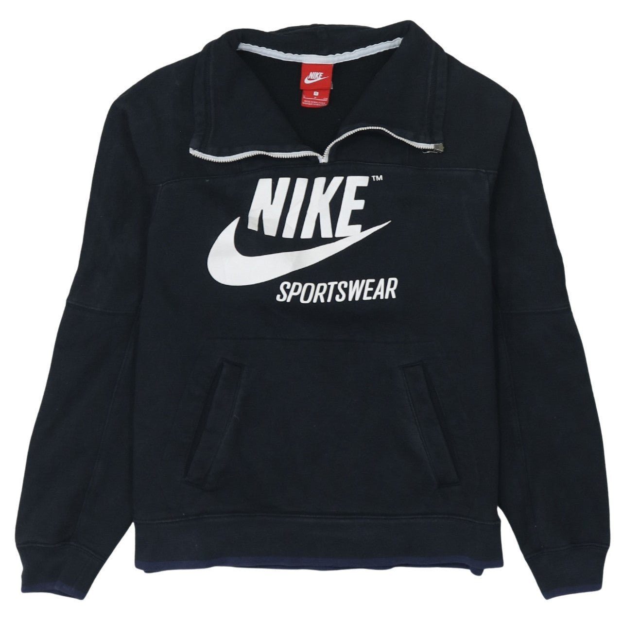 Nike Mens Black 1/4 Zip Sportswear Sweatshirt Small