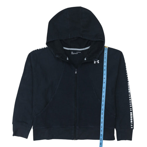 Under Armour Women's Black XL Full Zip Hoodie with Logo Detail