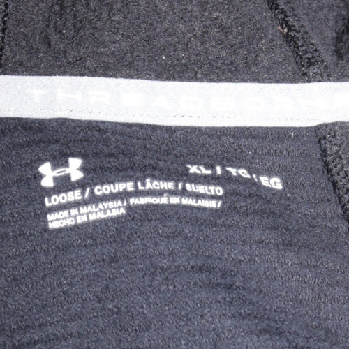 Under Armour Women's Black XL Full Zip Hoodie with Logo Detail