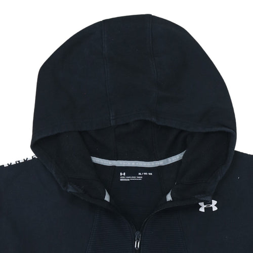 Under Armour Women's Black XL Full Zip Hoodie with Logo Detail