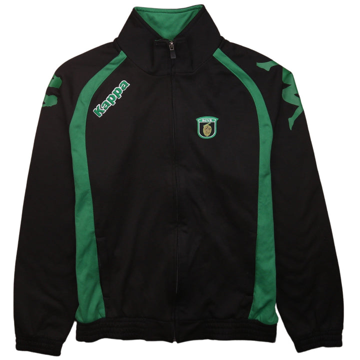Kappa Boys Black Green Full Zip Hoodie 14 Years 164cm Athletic Style