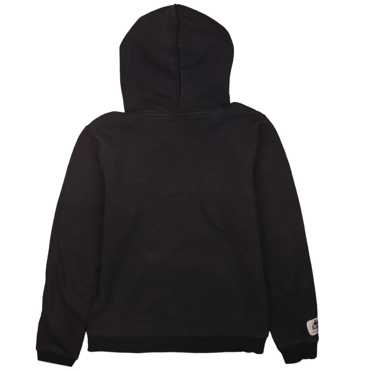 Kappa Men's Black Medium Pullover Hoodie with Logo Detail