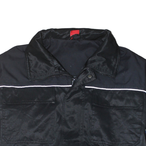 Engelbert Strauss Men's Black Bomber Workwear Jacket L Reflective Hooded